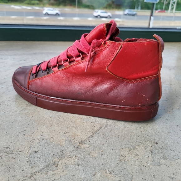 Balenciaga Other - Balenciaga Red Hightop Sneakers Men's